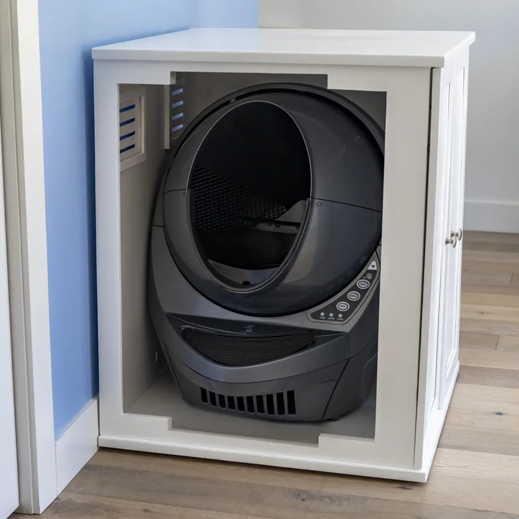 Refined Self Cleaning Litter Box - White With litter robot